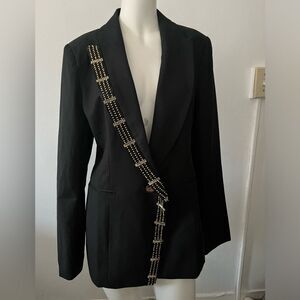 Womens British Steampunk blazer S blackembellished military steampunk Victorian